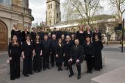 The choir outside the Old Bailey
